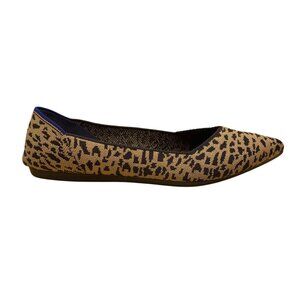 Rothys Women’s Brown & Black Leopard knitted Pointed Toe Flats Size W9